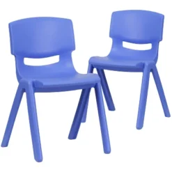 Emma And Oliver 2 Pack Plastic Stack School Chair With 13.25"H Seat, K-2 School Chair -Emma And Oliver GUEST 90fde283 69e3 4402 8b45 0da59a05e148