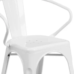 Emma And Oliver Commercial Grade Colorful Metal Indoor-Outdoor Chair With Arms -Emma And Oliver GUEST 91da0c8d 4ea2 435f 801b acbabe5cbf00