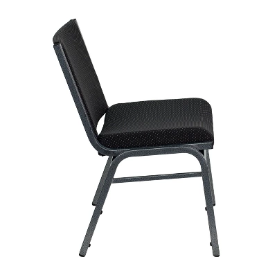 Emma And Oliver Big & Tall 1000 Lb. Rated Black Fabric Stack Chair 7 Emma And Oliver Big & Tall 1000 Lb. Rated Black Fabric Stack Chair - Image 7