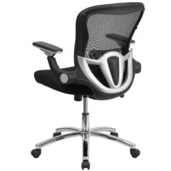 Emma And Oliver Mid-Back Black Mesh Swivel Ergonomic Office Chair - Height Adjustable Flip-Up Arms -Emma And Oliver GUEST 923b3166 f79e 4a16 abe9 3b3a331ead73