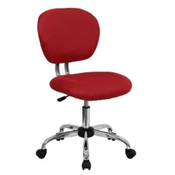 Emma And Oliver Mid-Back Mesh Padded Swivel Task Office Chair With Chrome Base -Emma And Oliver GUEST 9376fea7 79ba 4c16 aa42 9a9efe1cdaaa