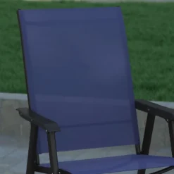 Emma And Oliver Outdoor Folding Patio Sling Chair / Portable Chair (2 Pack) -Emma And Oliver GUEST 945643ff 7aaf 4338 999d ccd8d2cf7df6