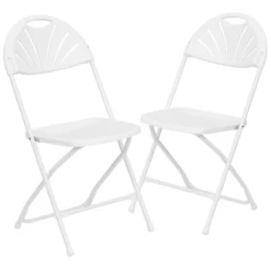 Emma And Oliver 2 Pack Wedding Party Event Fan Back Plastic Folding Chair Home Office -Emma And Oliver GUEST 945c8810 1276 4de5 82ad 2d9c656d042b