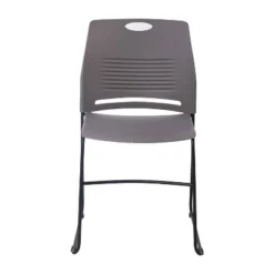 Emma And Oliver Heavy Duty 660 Lb. Capacity Ergonomic Polypropylene Stack Chair With Perforated Back And Steel Sled Base -Emma And Oliver GUEST 949d2f72 69a8 49f8 8254 6f1836d27faa