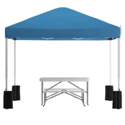 Emma And Oliver Portable Tailgate And Camping Set With Pop Up Event Canopy Tent With Wheeled Case And Folding Table With Benches Set -Emma And Oliver GUEST 94f7680f 60a6 4fe9 9d26 366d4aa2d85c