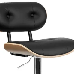 Emma And Oliver Bentwood Adjustable Height Barstool With Button Tufted Upholstery 14 Emma And Oliver Bentwood Adjustable Height Barstool With Button Tufted Upholstery -Emma And Oliver GUEST 95be565f 614c 41df 961f a81958206870