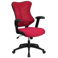 Emma And Oliver High Back Designer Mesh Executive Ergonomic Office Chair W/ Adjustable Arms -Emma And Oliver GUEST 9670f7cb 9dab 4820 8ecb b766b7bdc684