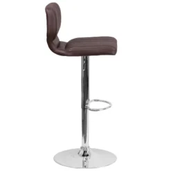 Emma And Oliver Vertical Stitch Back Swivel Adjustable Height Barstool -Emma And Oliver GUEST 9875f985 7ea5 4f6d ac69 789eda103b20