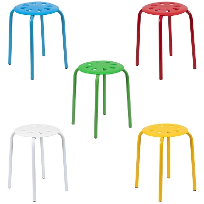 Emma And Oliver Plastic Nesting Stack Stools - School/Office/Home, 17.5"Height (5 Pack) 2 Emma And Oliver Plastic Nesting Stack Stools - School/Office/Home, 17.5"Height (5 Pack) - Image 2