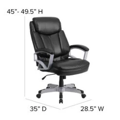 Emma And Oliver 500 Lb. Big & Tall Executive Swivel Ergonomic Office Chair With Arms -Emma And Oliver GUEST 98c6a7a4 0640 4ad2 b61a ba04e970cc27