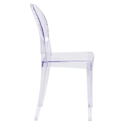 Emma And Oliver Ghost Side Chair In Transparent Crystal 7 Emma And Oliver Ghost Side Chair In Transparent Crystal - Image 7