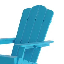 Emma And Oliver Set Of 4 Adirondack Chairs With Cup Holders, Weather Resistant HDPE Adirondack Chairs -Emma And Oliver GUEST 98da8e50 e721 4e10 8eb1 d8e7e3aed879