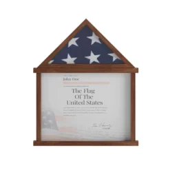 Emma And Oliver Small Solid Wood Memorial Flag Case With Certificate Holder And Shadow Box Display 16 Emma And Oliver Small Solid Wood Memorial Flag Case With Certificate Holder And Shadow Box Display -Emma And Oliver GUEST 990d7ea8 842e 441d a92f 04b196560c79