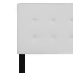 Emma And Oliver Button Tufted Upholstered Queen Size Headboard In White Vinyl -Emma And Oliver GUEST 998063a4 a09a 4e2d 8e6b 6cb2fc7b43cb