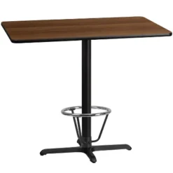 Emma And Oliver 30"x48" Rectangular Laminate Bar Table With 23.5"x29.5" Foot Ring Base -Emma And Oliver GUEST 9a765c9e 9218 4bff 80ce fe6066b5daf8