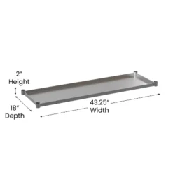 Emma And Oliver Under Shelf For Kitchen Prep And Work Tables - Adjustable Galvanized Lower Shelf For Stainless Steel Tables -Emma And Oliver GUEST 9bf0b9bc 575e 42bc 980b f5707402f3cd