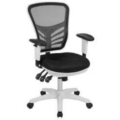 Emma And Oliver Mid-Back Mesh Triple Paddle Swivel Ergonomic Office Chair With Adjustable Arms -Emma And Oliver GUEST 9c4e9275 d2d5 4166 b9dd 176f0893c295