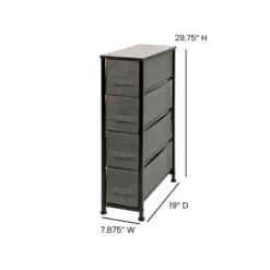 Emma And Oliver 4 Drawer Vertical Slim Storage Dresser-Wood Top & Fabric Pull Drawers 13 Emma And Oliver 4 Drawer Vertical Slim Storage Dresser-Wood Top & Fabric Pull Drawers -Emma And Oliver GUEST 9da0acc2 a0c6 4617 a56a da4f581813b7