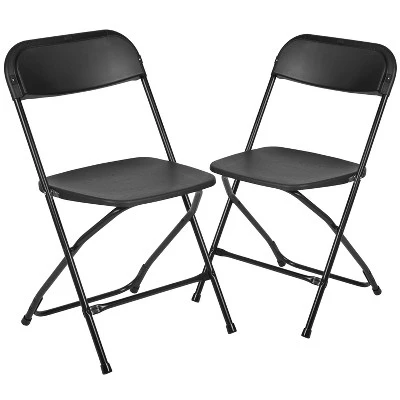 Emma And Oliver Set Of 2 Stackable Folding Plastic Chairs - 650 LB Weight Capacity 15 Emma And Oliver Set Of 2 Stackable Folding Plastic Chairs - 650 LB Weight Capacity - Image 15