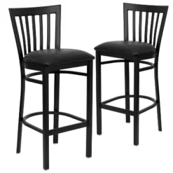 Emma And Oliver 2 Pack School House Back Metal Restaurant Barstool -Emma And Oliver GUEST 9f5bc22a 7b6e 427a 8b02 6ad9a660315e