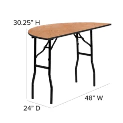 Emma And Oliver 4-Foot Half-Round Wood Folding Banquet Table - Event & Catering Table 10 Emma And Oliver 4-Foot Half-Round Wood Folding Banquet Table - Event & Catering Table -Emma And Oliver GUEST 9f6b417f b85e 47bb 9fb3 274a1eea2d76