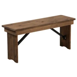Emma And Oliver 40" X 12" Antique Rustic Solid Pine Folding Farm Bench - Portable Bench 27 Emma And Oliver 40" X 12" Antique Rustic Solid Pine Folding Farm Bench - Portable Bench -Emma And Oliver GUEST a0e2606b 11ab 47b0 88b7 a8a779f4c7c9