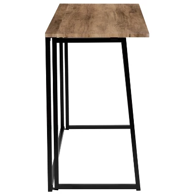 Emma And Oliver Small 36" Rustic Natural Home Office Folding Computer Desk - Laptop Desk 5 Emma And Oliver Small 36" Rustic Natural Home Office Folding Computer Desk - Laptop Desk - Image 5