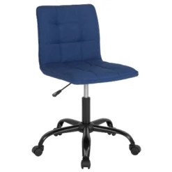 Emma And Oliver Home Office Armless Task Office Chair With Tufted Back/Seat -Emma And Oliver GUEST a15415c8 fc60 483a 9797 36d4a1ea3b44