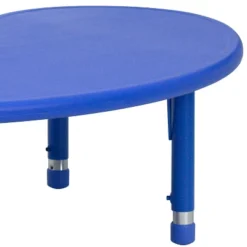 Emma And Oliver 35"W X 65"L Half-Moon Plastic Height Adjustable Activity Table -Emma And Oliver GUEST a1c90e4c f0ad 4b53 add7 58d36345f368