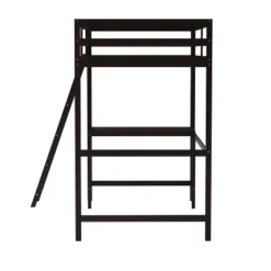 Emma And Oliver Twin Wood Loft Bed Frame With Protective Guardrails And Integrated Desk And Ladder For Use With Any 6-8" Thick Mattress -Emma And Oliver GUEST a23f56f6 8c74 4113 bb26 918a5cab92cf