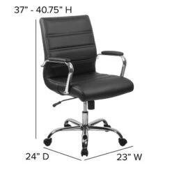 Emma And Oliver 48" Wide Black Electric Adjustable Standing Desk & Black Swivel Office Chair -Emma And Oliver GUEST a285ece2 ca14 4784 9006 6ed38d1e3da8