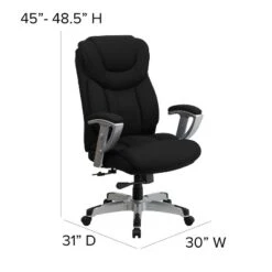 Emma And Oliver 400 Lb. Big & Tall High Back Ergonomic Office Chair, Silver Adjustable Arms -Emma And Oliver GUEST a40ae5ab 649b 4e8e bd05 ddd59a675981
