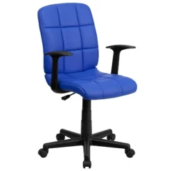 Emma And Oliver Mid-Back Quilted Vinyl Swivel Task Office Chair With Arms -Emma And Oliver GUEST a4b41aa5 7765 4c2b a5b8 74d9a404511b