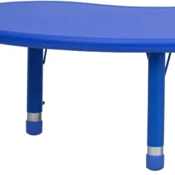 Emma And Oliver 35"W X 65"L Half-Moon Plastic Height Adjustable Activity Table -Emma And Oliver GUEST a525e7e8 2eed 4753 adc5 9ae007d07ac5