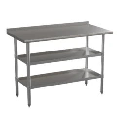 Emma And Oliver NSF Certified Stainless Steel 18 Gauge Work Table With 1.5" Backsplash And Undershelves -Emma And Oliver GUEST a56e0e32 717b 451b af02 d1e87db67a95