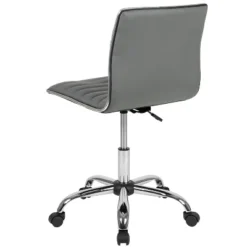 Emma And Oliver Low Back Designer Armless Ribbed Swivel Task Office Chair -Emma And Oliver GUEST a5ff6906 d954 4e03 b184 4ab9e18fadae