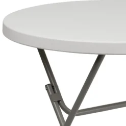 Emma And Oliver 2.63-Foot Round White Plastic Folding Banquet And Event Table 12 Emma And Oliver 2.63-Foot Round White Plastic Folding Banquet And Event Table -Emma And Oliver GUEST a65f0471 9e71 4285 b147 8bbe8d7989cb