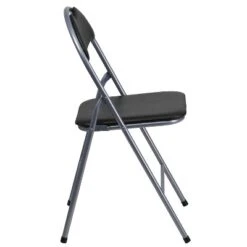 Emma And Oliver 2 Pack Black Vinyl Metal Folding Chair With Carrying Handle -Emma And Oliver GUEST a71af949 6f73 419b 8fbb 2fd5dc8ea2da