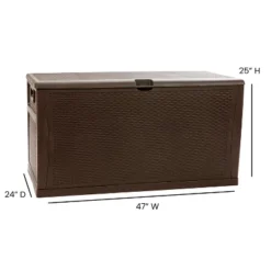 Emma And Oliver 120 Gallon Plastic Deck Box For Outdoor Patio Storage & Deck Organization -Emma And Oliver GUEST a7b5ed47 0ca3 4d1b bae7 bcf07583a92b