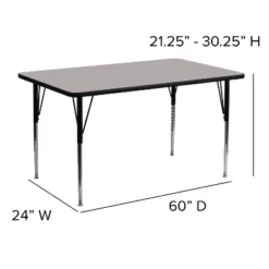 Emma And Oliver 24x60 Rectangle HP Laminate Adjustable Activity Table 13 Emma And Oliver 24x60 Rectangle HP Laminate Adjustable Activity Table -Emma And Oliver GUEST a81ff4f6 1c9d 49a0 98e4 9c39e61169ce