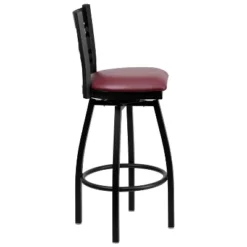 Emma And Oliver 2 Pack "X" Back Swivel Metal Barstool -Emma And Oliver GUEST a8536532 8dfe 4a4b a958 495a322f90f0
