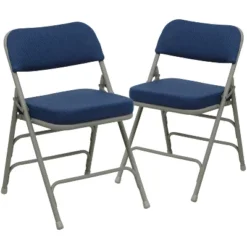 Emma And Oliver 2 Pack Home & Office Portable Party Events Fabric Padded Metal Folding Chair -Emma And Oliver GUEST a8ac9486 ebd6 418e 9b8d 4d9b6dfbc197