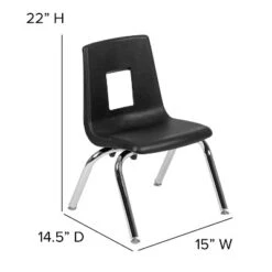 Emma And Oliver Student Stack School Chair - 12-inch -Emma And Oliver GUEST a9ccb79a ea23 4048 9f19 c7c4a2207a5c