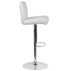 Emma And Oliver Swivel Rolled Seat Adjustable Height Barstool With Chrome Base -Emma And Oliver GUEST a9e9ae30 72cb 41de a39a 356cbc9d11cf