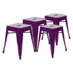 Emma And Oliver 18 Inch Table Height Indoor Stackable Metal Dining Stool-Set Of 4 26 Emma And Oliver 18 Inch Table Height Indoor Stackable Metal Dining Stool-Set Of 4 -Emma And Oliver GUEST aa25e975 4942 4e62 96d9 ee0d1d94803b