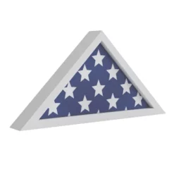 Emma And Oliver Rustic Military Flag Shadow Box For 9.5' X 5' American Veteran Burial Flag - Wall Mount Or Freestanding -Emma And Oliver GUEST aa6fb1a8 109a 400f 9052 3c8cf2ca7f8a