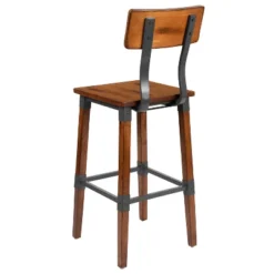 Emma And Oliver 4 Pack Commercial Grade Rustic Walnut Industrial Style Wood Dining Barstool 22 Emma And Oliver 4 Pack Commercial Grade Rustic Walnut Industrial Style Wood Dining Barstool -Emma And Oliver GUEST aa93e362 6a81 4e6d be0b ebf2582a3b0a