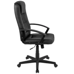 Emma And Oliver High Back Black LeatherSoft Task Chair With Arms - Desk Chair -Emma And Oliver GUEST aadedaa3 fd1f 48aa bf72 2c8816bfdedb