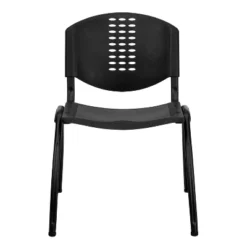 Emma And Oliver Black Plastic Office Side Stack Chair With Oval Cutout Back 16 Emma And Oliver Black Plastic Office Side Stack Chair With Oval Cutout Back -Emma And Oliver GUEST abdff176 7afb 44f1 b550 01fab094f64a