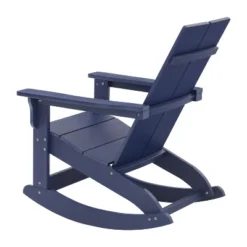 Emma And Oliver Modern All-Weather Poly Resin Adirondack Rocking Chair For Indoor/Outdoor Use -Emma And Oliver GUEST abfbd0d4 dee1 48ea a2ee 34fad2c3f380